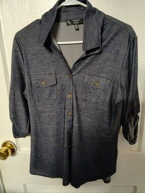 Ashley Blue Men's Navy Heather Button-Down Shirt